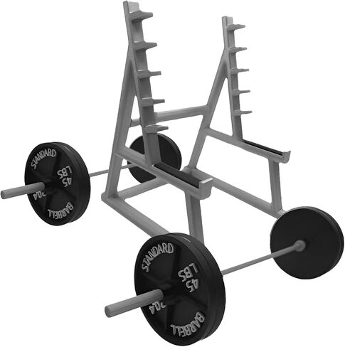 حامل أقلام أثقال مضحك، حامل أقلام صغير للقرفصاء مع 4 قطع من ألواح الوزن، حامل أقلام رصاص بلاستيكي صغير لرف الوزن هدية ديكور المنزل لمحبي اللياقة البدنية ورفع الأثقال (اللون: رمادي أسود) in Kuwait