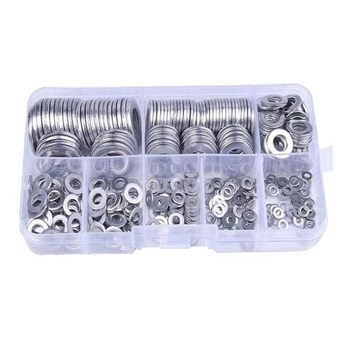 180pcs Flat Washers Set – 304 Stainless Steel M2-M10 Plain Washers for DIY, Hardware, Fasteners & Crafts – Durable Metal Gaskets Kit in Saudi Arabia