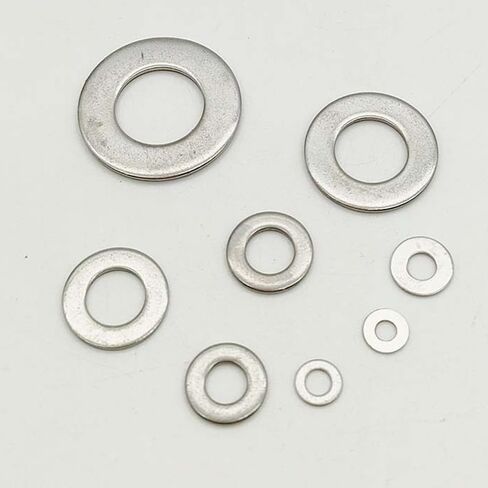 180pcs Flat Washers Set – 304 Stainless Steel M2-M10 Plain Washers for DIY, Hardware, Fasteners & Crafts – Durable Metal Gaskets Kit in Saudi Arabia