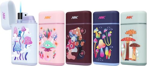 MK Lighter 5-Pack Torch Flame Pocket Lighters, Refillable and Multipurpose, Ideal for Candles, BBQ, Camping, and Everyday Use (Myco-Cosmo-5PC) in Kuwait