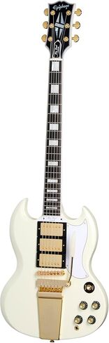 Epiphone Inspired by Gibson Custom 1963 Les Paul SG Maestro, Classic White with Hard Case in Kuwait