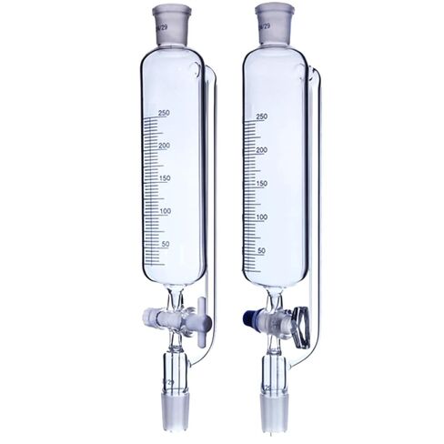 25 50 100 250 500 1000ml Boro. Glass Graduated Separation Funnel Dropping Pressure Equalizing with Stopper Labrotary Glassware(Size:250ml PTFE Tap) in Saudi Arabia