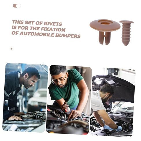 Cabilock 50PCS M8 Beige Plastic Rivets for Car Bumper Fixation Fasteners for Auto Bumper and Trim Panel Replacement Compatible Models in Saudi Arabia
