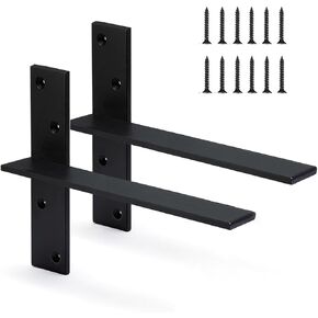 (3 عبوات) دعامة رف عائمة معلقة على شكل حرف T، بطول 25.4 سم طول × 2 عرض، جدار ركبة من الصلب شديد التحمل مخفي من الجرانيت يدعم أجهزة دعامة عائمة للخزائن والجرانيت وغسالة الأطباق (3 عبوات، 10 بوصة) in Kuwait