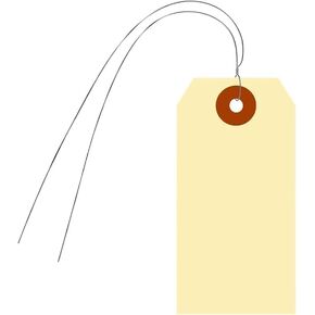 Blank Manila Shipping Tags with Separate Wire | 13 Pt Cardstock Labeling Tags | 10.75 x 2.87 Inch | Size 5 (Pack of 1000) in Saudi Arabia