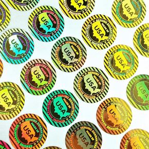 380pcs Hologram Tamer Proof Stickers Genuine high Security Warranty Void Seal Made in USA American Manufacturer Labels(0.8inch,Gold) in Kuwait