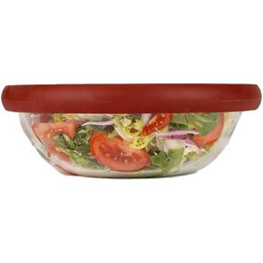 أغطية بديلة من فود هوجرز لحاويات التخزين الزجاجية | أغطية سيليكون وزجاجية لا تتشقق | يناسب معظم العلامات التجارية والأوعية المستديرة | خالية من البلاستيك بنسبة 100% | طقم 2 غطاء (صغير، وسط)، تيراكوتا in Kuwait