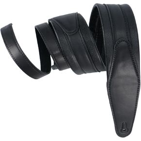 حزام جيتار جلدي من RAUYIVANY، بعرض 2.95 بوصة، وطول قابل للتعديل 53.94-59.06 بوصة، أسود، متوافق مع الجيتار الكهربائي والصوتي in Kuwait