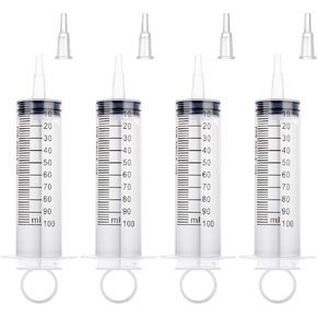 محاقن بدون إبرة للسائل، حقنة بلاستيكية كبيرة مع محول وغطاء لتغذية الحيوانات الأليفة، وري النباتات، والمختبرات العلمية، وقياس السوائل، مغلفة بشكل فردي، 4 عبوات in Kuwait