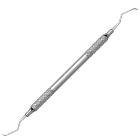 1/Pcs Dental Columbia Curette #2R-2L Double-Ended Silk Handle Premier Stainless Steel Professional Instrument in Kuwait