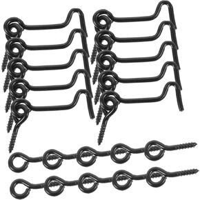 10 أزواج من خطاف الباب ومزلاج العين من Lurrose مع مسامير للأبواب وتصميم قوي ومتين لسهولة التركيب والاستخدام in Kuwait