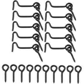 Operitacx 10Pairs Door Swivel Hook Latch Durable Hook and Eye Latch for Windows and Doors Easy Installation with Screws Sturdy and Resistant Design in Saudi Arabia