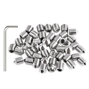 50 Pcs M4×8mm 304 Stainless Steel Allen Head Hex Socket Cone Point Set Screws,Allen Head Set Screws with Hex Key for Home Maintenance, Precision Instruments, and Industrial Equipment in Kuwait