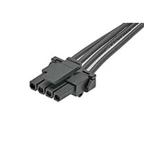 مجموعة كابلات Molex/Waldom، 145132-0400، Micro-Fit TPA-to-Micro-Fit TPA Off-The-Shelf (OTS) - صف واحد - طول 75.00 مم - 4 دوائر - أسود. (57 عنصر/عناصر) in Kuwait