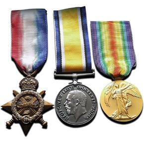 Goldbrothers13 WW1 ميداليات الثلاثي 1914-15 نجمة وحرب وميدالية النصر نسخة جديدة in Kuwait