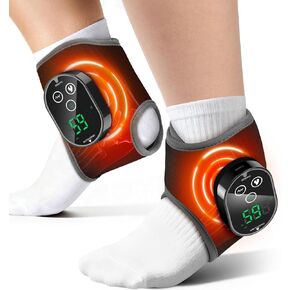2-Pack Cordless Foot Massager for Neuropathy, Ankle Massager for Pain Relief, Feet Massager, HSA Eligible FSA, Ankle Heating Pad with Massage, 4 Heat Levels, 3 Massage, Black in Kuwait