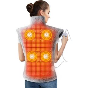 وسادة تدفئة لتدليك الرقبة والأكتاف والظهر، وسادة تدفئة كهربائية كبيرة لتخفيف آلام الظهر مع 3 مستويات للحرارة، 4 إعدادات للتدليك، 4 محركات للتدليك in Kuwait