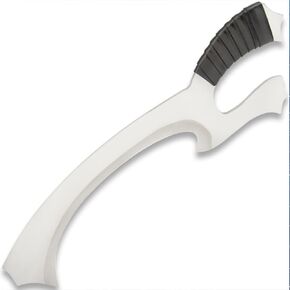 Klingon Fantasy Short Sword | Stainless Steel Construction | 9 1/2" Upswept Blade | Leather-Wrapped Handle | Modified Gut-Hook | Knuckle-Guard Design | 18" Overall in Kuwait