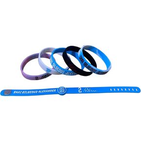 Generic 6pcs Shai Gilgeous-Alexander SGA Basketball Silicone Bracelet Set - Unisex-Adult, Multi-color, Adjustable Sports Wristband for Basketball Fans in Kuwait
