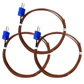 T-Type Thermocouple Probe 3-Pack 1M Brown Teflon Insulated Thermocouple Wire with Mini Flat 2-Pin Connector Low Temperature Sensor Probe for Meters Testers Temperature Range from 32°F to 392°F in Kuwait