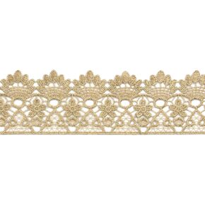 5 Yards Golden Lace Trim Embroidery Edge Lace Ribbon Trimmings Fabric (Gold #06 (5 Yards)) in Kuwait