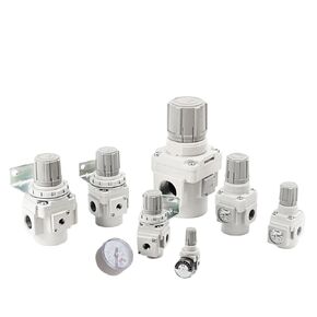 1 قطعة AR سلسلة منظم ضغط الهواء قابل للتعديل صمام تخفيض هوائي مع مقياس للضاغط AR10-M5-A AR40-04-B(AR40-03BG-B) in Kuwait