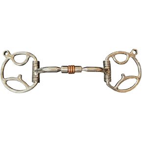 لقمة تخفيف اللسان بحلقة على شكل حرف D من Eggbutt مع منفذ منخفض وبكرة نحاسية | لقمة الحصان واللجام in Kuwait