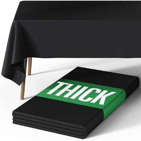 Pureegg Rectangle Table Cloth 60" x 84" – Durable Polyester Tablecloth Offers Reusable & Washable Protection, Ideal for Outdoor Party, Picnic, Wedding, Banquet and Birthday, 1 Pack, Black in Kuwait