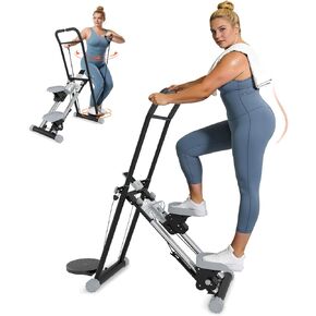 OVER SELF Steppers for Exercise at Home, Stair Stepper with Handlebar for Full-Body Workout, for Compact Folding Stair Climber with Adjustable Handlebar/Pedal, 350lbs Weight Capacity, Knee-Friendly in Saudi Arabia