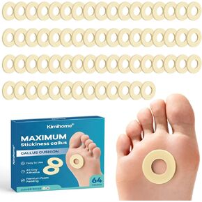 وسادات الذرة لأصابع القدم والقدمين - 32 قطعة من وسادات تخفيف مسامير القدم والذرة - لاصق ذاتي اللصق مقاوم للماء - رغوة ناعمة لحماية الاحتكاك in Kuwait