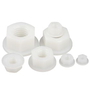 nut,Hexagonal nut, 50 - Piece M3, M4, M5, M6, M8, M10, M12 Nylon Flange Nuts, Hex Design in Kuwait