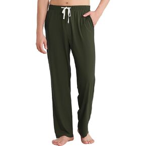 U2SKIIN Mens Cotton Pajama Pants Soft Lightweight Lounge Sleep Pj Bottoms with Pockets and Button Fly in Kuwait