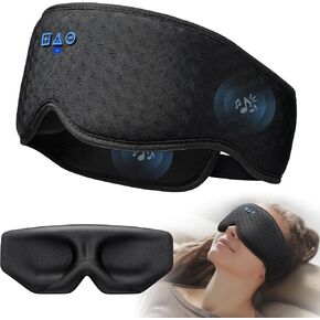 سماعات رأس بلوتوث لقناع النوم: قناع تعتيم بنسبة 100% للعين مع بطانة محيطية ثلاثية الأبعاد قابلة للفصل والغسل - بدون ضغط على العين، بدون سحق الرموش، مكبرات صوت قابلة للتعديل، بلوتوث 5.4، هدية للراحة والسفر in Kuwait