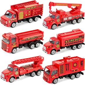 مجموعة Model Diecast Fire Truck - مركبات إنقاذ Fire Metal Metal مع أجزاء متحركة ، ألعاب لعب الطوارئ الواقعية للأطفال 3+ | هدية تعليمية متينة للبنين والبنات in Saudi Arabia