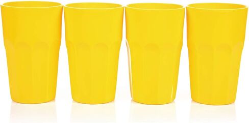Mintra Home Unbreakable Drinking Cups and Tumblers 4PK - Shatterproof, BPA Free, Reusable, Party Cups, BBQ, Colorful Set, indoors and outdoors (Green, Small - 12oz) in Saudi Arabia