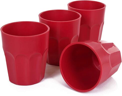 Mintra Home Unbreakable Drinking Cups and Tumblers 4PK - Shatterproof, BPA Free, Reusable, Party Cups, BBQ, Colorful Set, indoors and outdoors (Green, Small - 12oz) in Saudi Arabia
