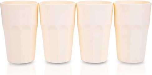 Mintra Home Unbreakable Drinking Cups and Tumblers 4PK - Shatterproof, BPA Free, Reusable, Party Cups, BBQ, Colorful Set, indoors and outdoors (Green, Small - 12oz) in Saudi Arabia