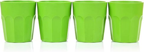 Mintra Home Unbreakable Drinking Cups and Tumblers 4PK - Shatterproof, BPA Free, Reusable, Party Cups, BBQ, Colorful Set, indoors and outdoors (Green, Small - 12oz) in Saudi Arabia