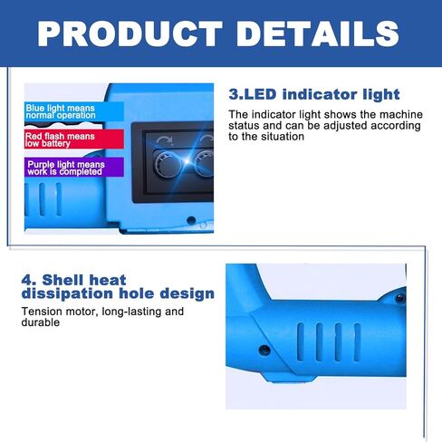 Handheld Electric Strapping Machine,Hot Melting Banding Tool,Box Pallet Baler,Nonslip Handle,LCD Screen,for Packaging in Saudi Arabia