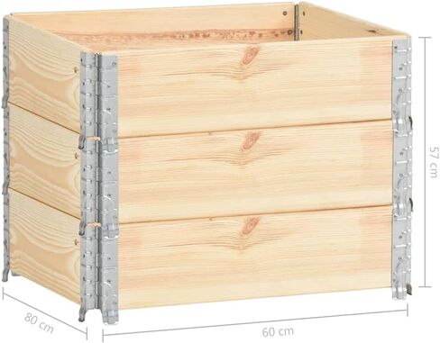 Pallet Collars 3 pcs 23.6"x31.5" Solid Pine Wood, Business & Industrial, Material Handling, Pallets & Loading Platforms, 310049 in Saudi Arabia