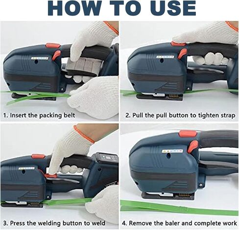 Automatic Strapping Device,Handheld Banding Tools,Tensioner and Cutter 2 in 1,Adjustable Tightening Time,for Pallet Packaging in Saudi Arabia