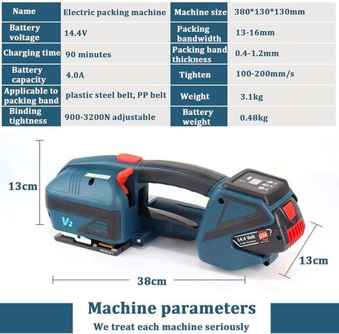 Digital Banding Tool,Cordless Pallet Baler,Strapping Device,Adjustable Tension,Nonslip Handle,for Pallet Packaging in Saudi Arabia