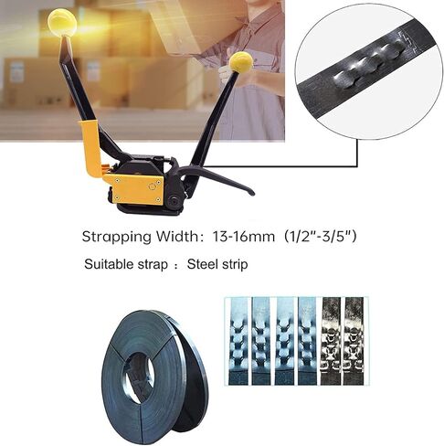 Handheld Steel Strapping Tool, A333 Manual Seamless Steel Strapping Machine for 1/2"-3/4" (13mm -19mm) Steel Straps in Saudi Arabia