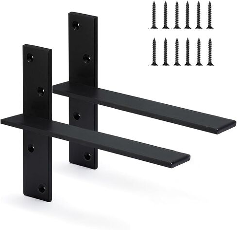 (3 عبوات) دعامة رف عائمة معلقة على شكل حرف T، بطول 25.4 سم طول × 2 عرض، جدار ركبة من الصلب شديد التحمل مخفي من الجرانيت يدعم أجهزة دعامة عائمة للخزائن والجرانيت وغسالة الأطباق (3 عبوات، 10 بوصة) in Kuwait