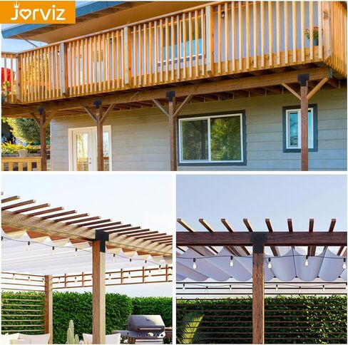 1 PC 4"x4" Post Caps Tie Brackets (Actual 3.5"x3.5"), Heavy Duty Metal Steel Connectors for Gazebo, Deck, Patio Wood Post to Beam Support-Black in Saudi Arabia