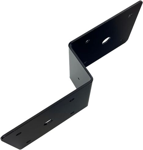 8 قطع 2 بوصة من Post to Beam Z Tie Plate دعامة معدنية، لوحة ربطات إعصار شماعات سطح السفينة تناسب 2 × 4 رافعة متقاطعة و4 × 4 دعامات خشبية موصلات خشبية مثبتات أعلى الطاولة، سمك 2 مم، أسود in Kuwait