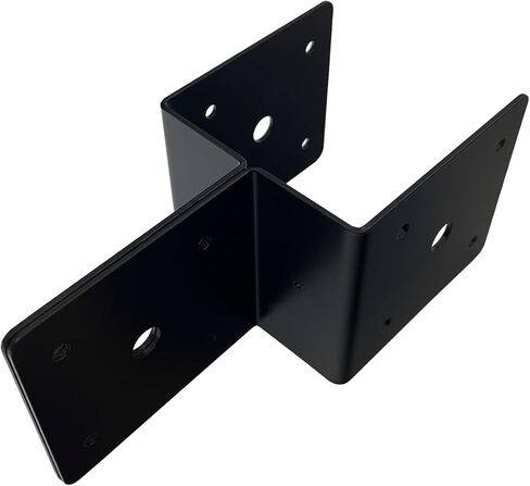 8 قطع 2 بوصة من Post to Beam Z Tie Plate دعامة معدنية، لوحة ربطات إعصار شماعات سطح السفينة تناسب 2 × 4 رافعة متقاطعة و4 × 4 دعامات خشبية موصلات خشبية مثبتات أعلى الطاولة، سمك 2 مم، أسود in Kuwait