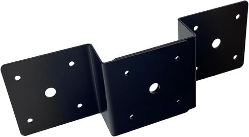 8 قطع 2 بوصة من Post to Beam Z Tie Plate دعامة معدنية، لوحة ربطات إعصار شماعات سطح السفينة تناسب 2 × 4 رافعة متقاطعة و4 × 4 دعامات خشبية موصلات خشبية مثبتات أعلى الطاولة، سمك 2 مم، أسود in Kuwait