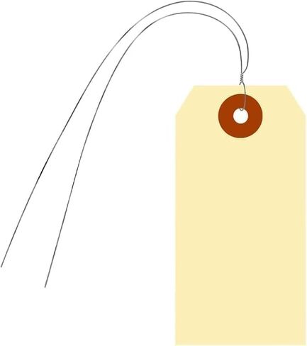 Blank Manila Shipping Tags with Separate Wire | 13 Pt Cardstock Labeling Tags | 10.75 x 2.87 Inch | Size 5 (Pack of 1000) in Saudi Arabia