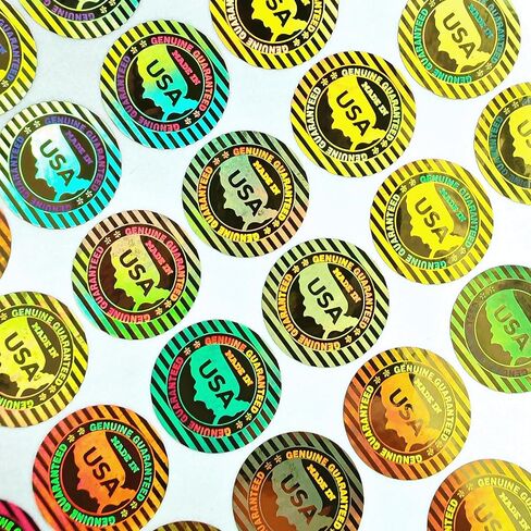 380pcs Hologram Tamer Proof Stickers Genuine high Security Warranty Void Seal Made in USA American Manufacturer Labels(0.8inch,Gold) in Kuwait